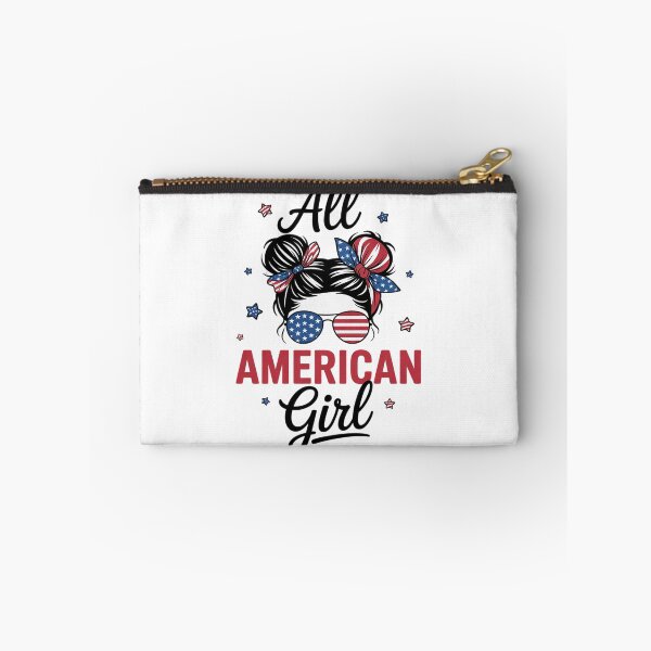 Item preview, All American Girl Messy Bun Patriotic 4th Of July  designed and sold by VerseFarm.
