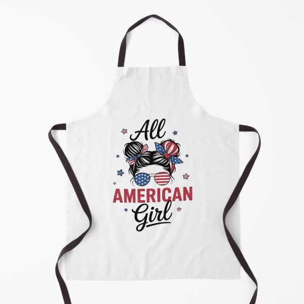 Item preview, All American Girl Messy Bun Patriotic 4th Of July  designed and sold by VerseFarm.