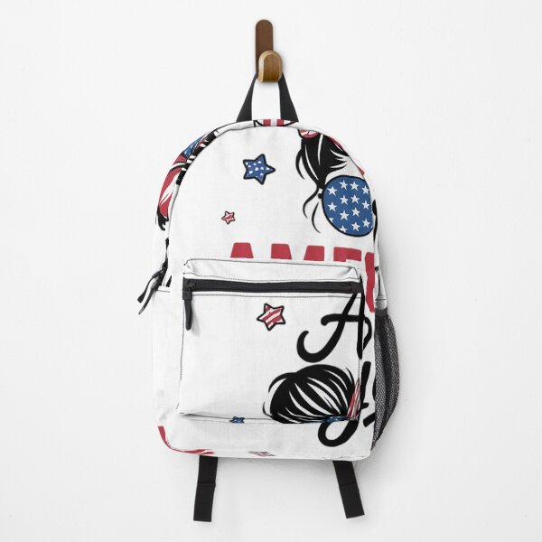 Item preview, All American Girl Messy Bun Patriotic 4th Of July  designed and sold by VerseFarm.