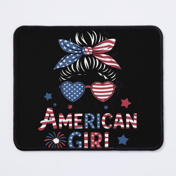 Item preview, All American Girl 4th Of July Messy Bun designed and sold by VerseFarm.