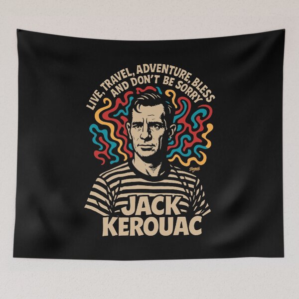 Item preview, Beatnik Icon Jack Kerouac Illustration designed and sold by Boogosh.
