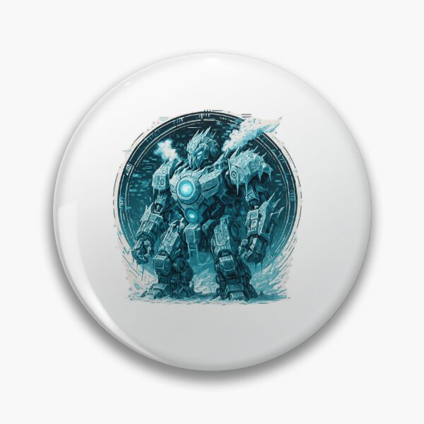 Item preview, Glacier Mech Unit – Techno Xmas Gift Crest designed and sold by Imaginarium of Chaos falcon88 .
