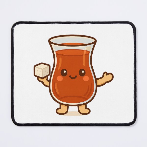Item preview, Cute Kawaii Turkish Tea Glass – Adorable Çay Character Holding Sugar Cube | Turkish Flag & Turkey Inspired Red Cartoon Design designed and sold by Globalcitytees.