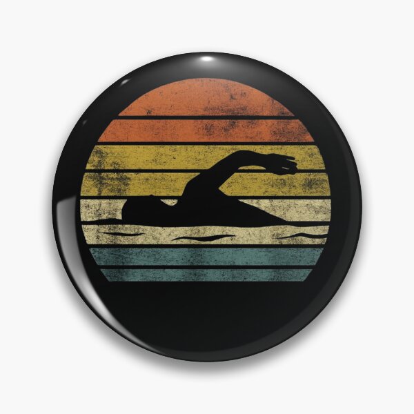 Artikelvorschau, Funny Retro Sunset Swimming for Gift Swimmer Swim Coach entworfen und verkauft von Pirascano.