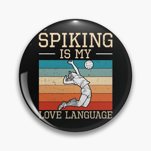 Item preview, Spiking Love Language Volleyball Scene With Retro Colors designed and sold by khdmalakarak.