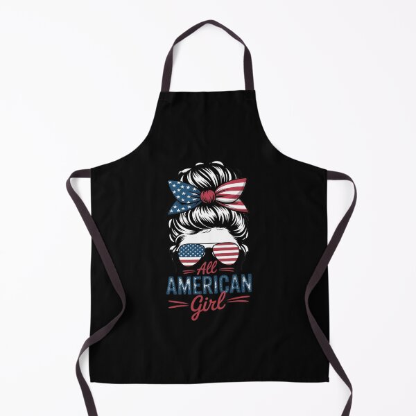 Item preview, All American Girl Messy Bun USA Flag Patriotic 4th Of July designed and sold by VerseFarm.