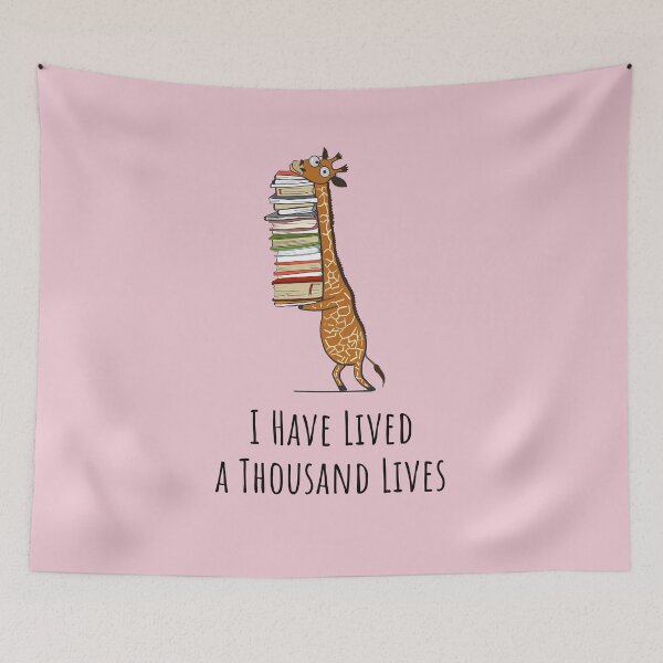 Item preview, Funny Giraffe Holding a Stack of Books - I Have Lived A Thousand Lives  - Book Lover Gift, Phones Cases And Other Gift designed and sold by MemWear.