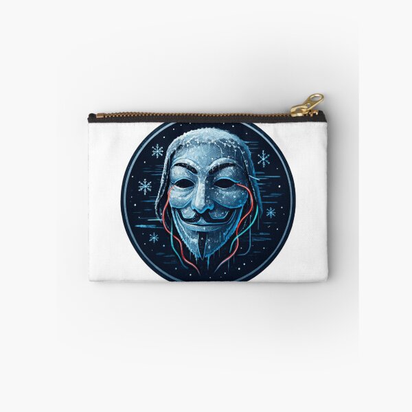 Item preview, Neon Frost Hacker Mask – Techno Xmas Gift Sticker designed and sold by Imaginarium of Chaos falcon88 .