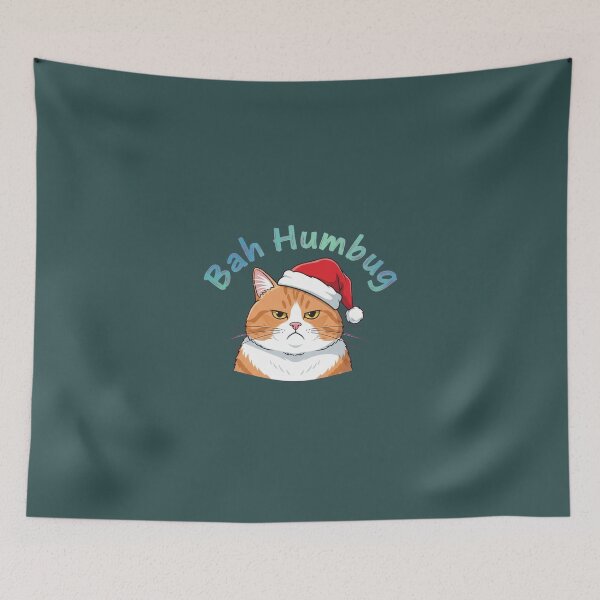 Item preview, Bah Humbug Cat Funny Christmas Festive Feline Hat designed and sold by Bratak.