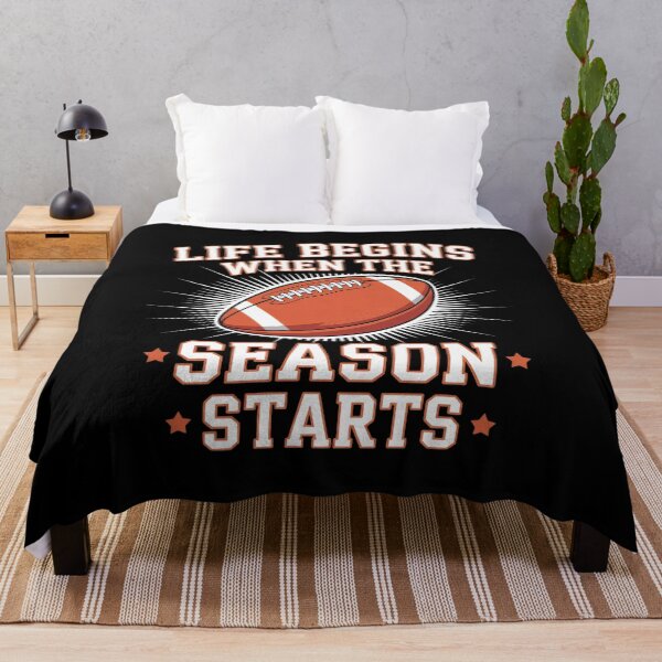 Item preview, Life Begins When Football Season Starts Fan  designed and sold by BeetleMalon.