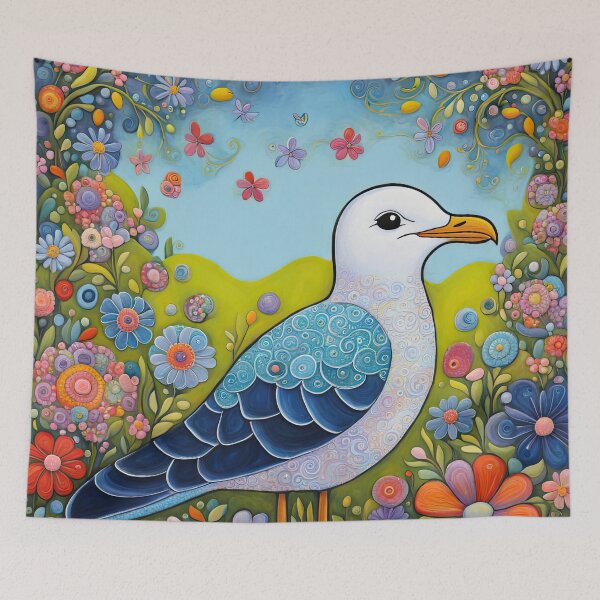 Item preview, Seagull covered in flowers in a magic Garden designed and sold by Colin Bentham.