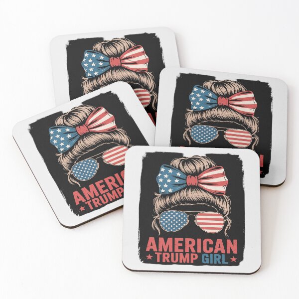 Item preview, All American Trump Girl Messy Bun Pro Trump Girls Women designed and sold by VerseFarm.