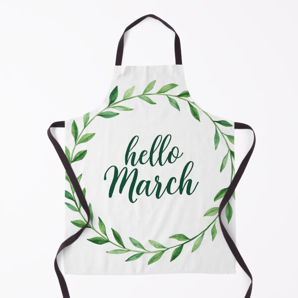 Item preview, Hello March, Green Leaves Spring Monthly Calendar Sticker designed and sold by Moodune.