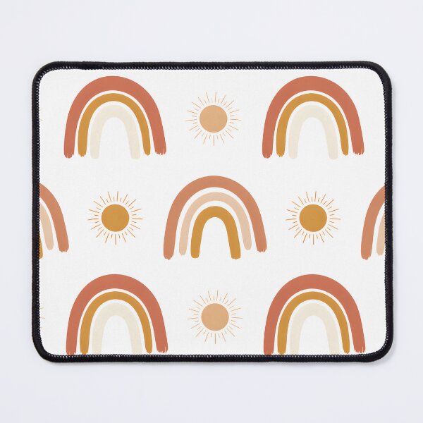 Item preview, Boho Rainbow and Sun Pattern – Warm Retro Minimalist Design designed and sold by Lily-and-Lyle.