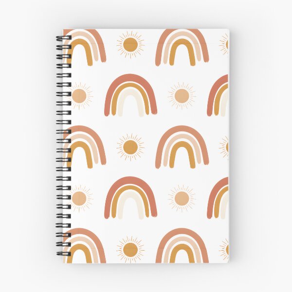 Item preview, Boho Rainbow and Sun Pattern – Warm Retro Minimalist Design designed and sold by Lily-and-Lyle.