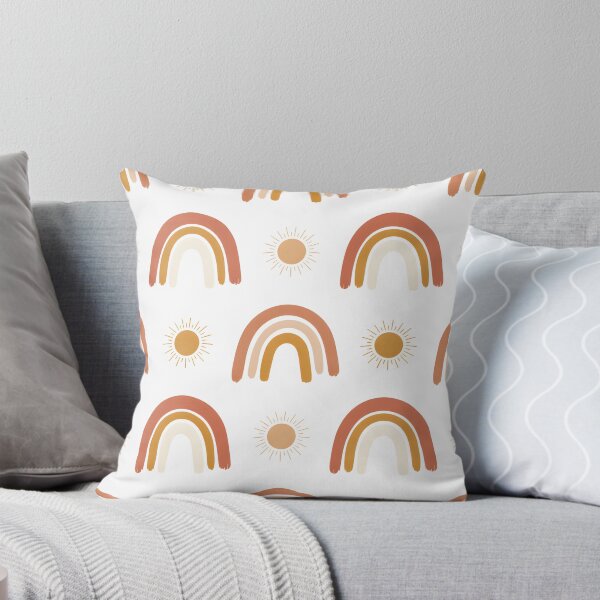 Item preview, Boho Rainbow and Sun Pattern – Warm Retro Minimalist Design designed and sold by Lily-and-Lyle.