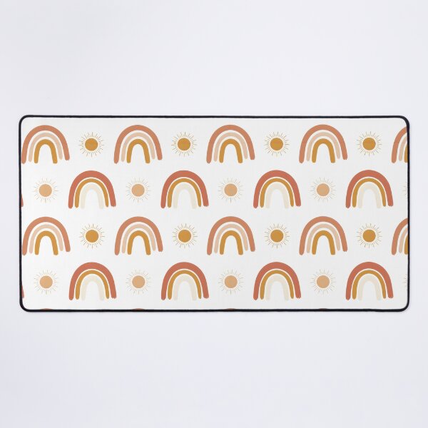 Item preview, Boho Rainbow and Sun Pattern – Warm Retro Minimalist Design designed and sold by Lily-and-Lyle.