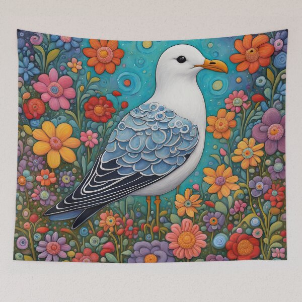 Item preview, Seagull covered in flowers in a magic Garden designed and sold by Colin Bentham.