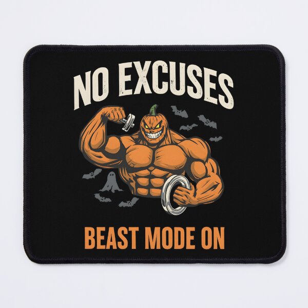 Item preview, No Excuses Halloween - Jacked O Lantern Gym Beast Mode designed and sold by Iron Skull.