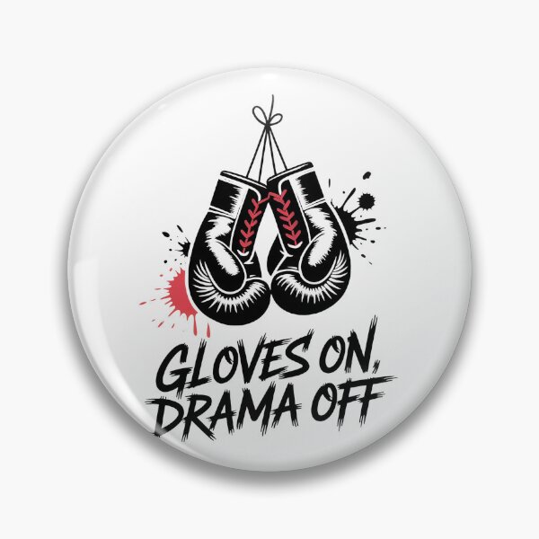 Item preview, Gloves On, Drama Off – Minimalist Boxing Gloves Street Art Design designed and sold by WSPrintCrafter.