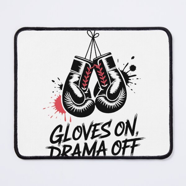 Item preview, Gloves On, Drama Off – Minimalist Boxing Gloves Street Art Design designed and sold by WSPrintCrafter.