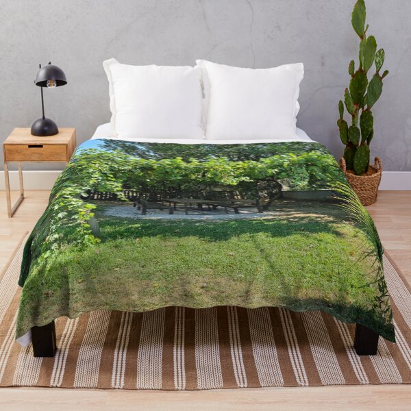 Item preview, A bench under a beautiful grape trees designed and sold by EK EXCLUSIVE.