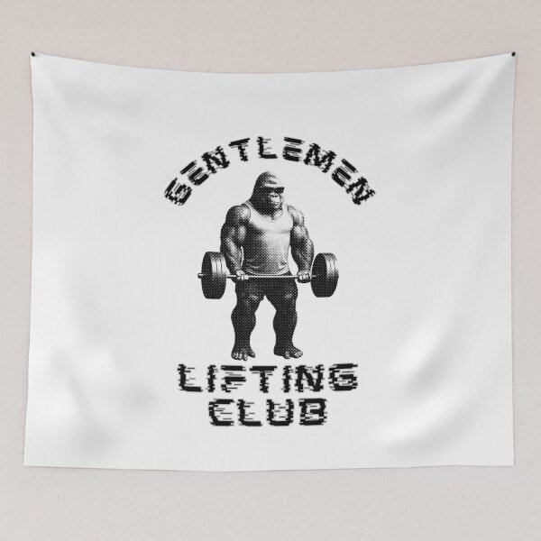 Item preview, Gentlemen Lifting Club Cool Gentleman Gorilla Weighlifting designed and sold by TrueArtsStore.