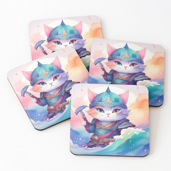 Item preview, Viking Cat Warrior – Epic Fantasy Illustration designed and sold by FratddArtworks.