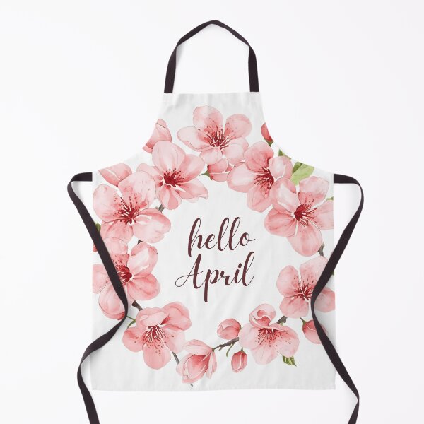 Item preview, Hello April, Pink Spring Flowers Monthly Calendar Sticker designed and sold by Moodune.