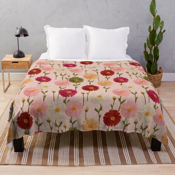 Item preview, Edgy Fragrant Floral Embroidered Pattern For Carnation Fan designed and sold by RoyalStarsPatts.