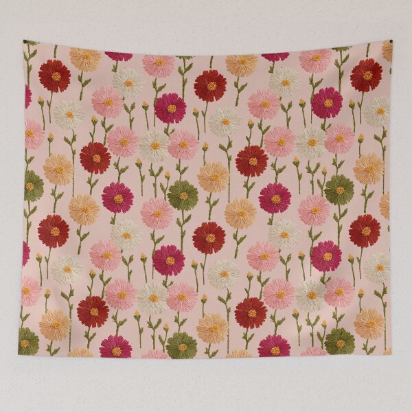 Item preview, Edgy Fragrant Floral Embroidered Pattern For Carnation Fan designed and sold by RoyalStarsPatts.