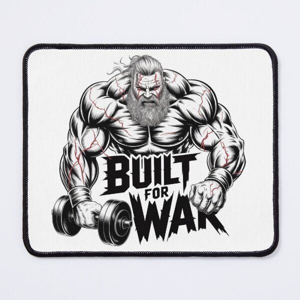 Item preview, Built For War – Muscular Bodybuilder Arm with Barbell designed and sold by ReptiWorks.