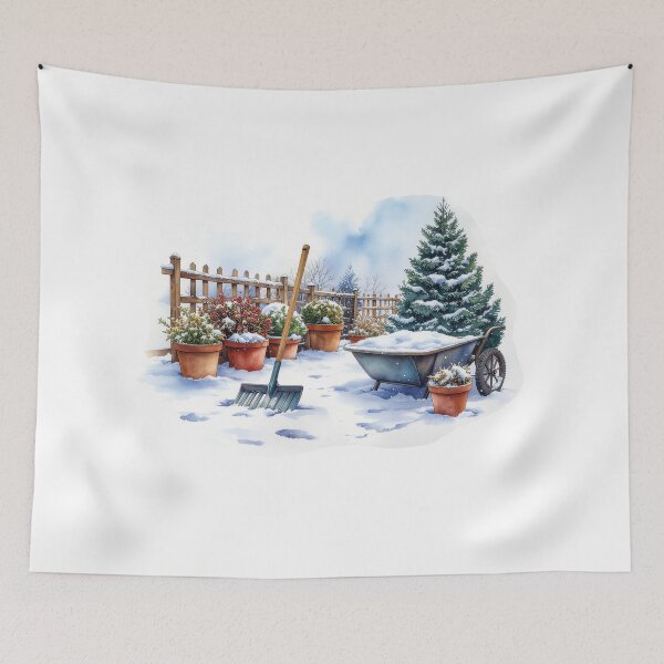 Item preview, Winter Garden with Snow and Tools designed and sold by Litely.