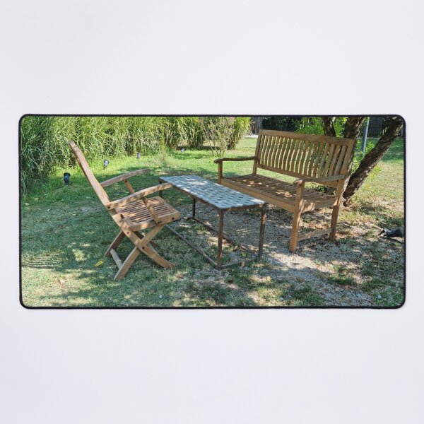 Item preview, A bench, a chair, a coffee table in the garden designed and sold by EK EXCLUSIVE.