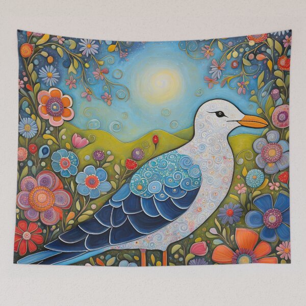 Item preview, Seagull covered in flowers in a magic Garden designed and sold by Colin Bentham.