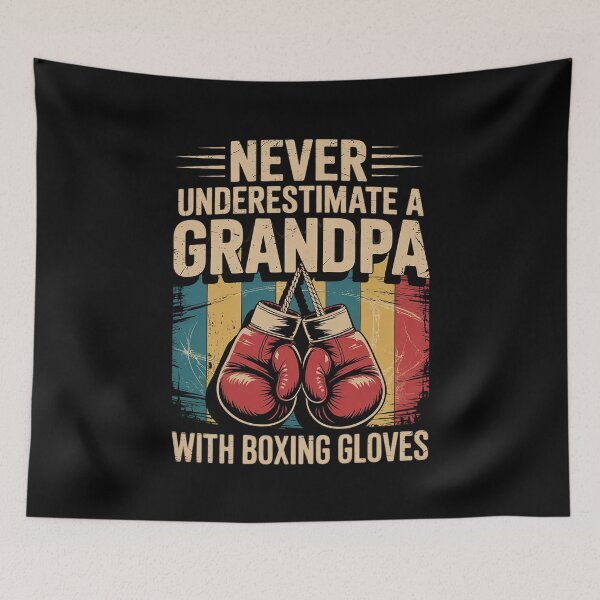 Item preview, Never Underestimate An Old Man With Boxing Gloves Boxing  designed and sold by BeetleMalon.