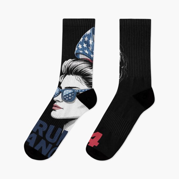 Item preview, Trump Vance Messy Bun Girl Sunglasses American Flag  designed and sold by RuthGAArt.