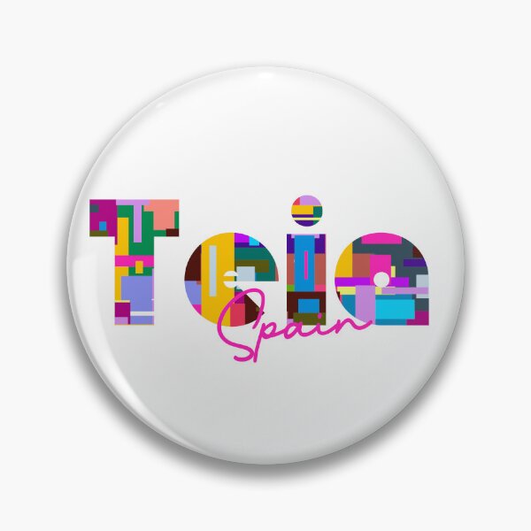 Item preview, Teià, Spain, Vibrant Abstract City Typography Art designed and sold by Wanderful-roads.