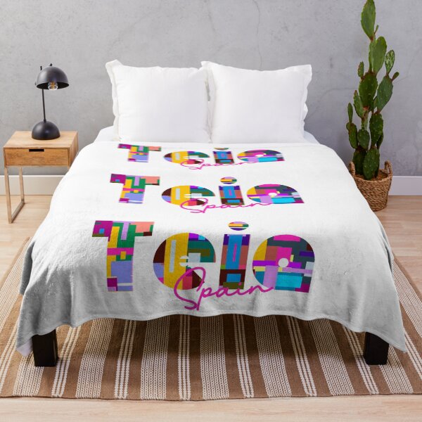 Item preview, Teià, Spain, Vibrant Abstract City Typography Art designed and sold by Wanderful-roads.
