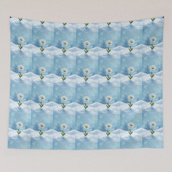 Item preview, Daisy, magic flower in unexpected place, winter wonderland  designed and sold by digitalbitcraft.