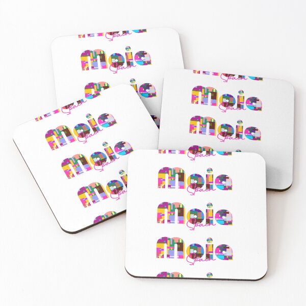 Item preview, Moià, Spain, Vibrant Abstract City Typography Art designed and sold by Wanderful-roads.