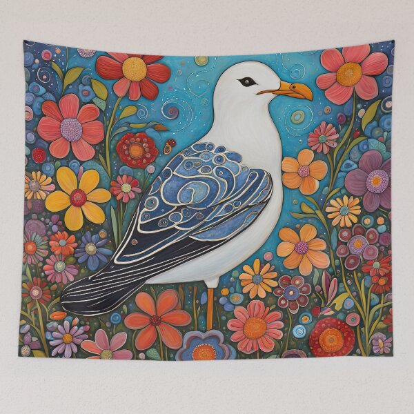 Item preview, Seagull covered in flowers in a magic Garden designed and sold by Colin Bentham.