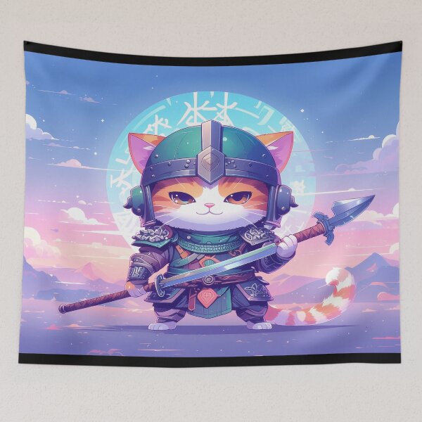 Item preview, Cat Knight Warrior – Epic Fantasy Armor Illustration designed and sold by FratddArtworks.