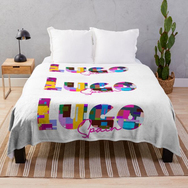 Item preview, Lugo, Spain, Vibrant Abstract City Typography Art designed and sold by Wanderful-roads.