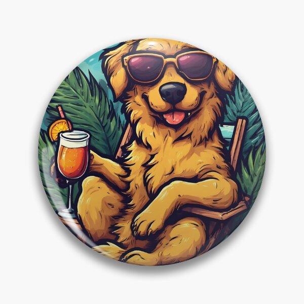 Aperçu de l'œuvre Ambiance plage décontractée avec un Golden Retriever créée et vendue par Avina Intelligence.