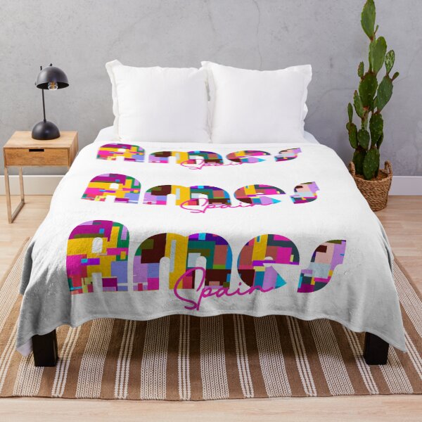 Item preview, Ames, Spain, Vibrant Abstract City Typography Art designed and sold by Wanderful-roads.