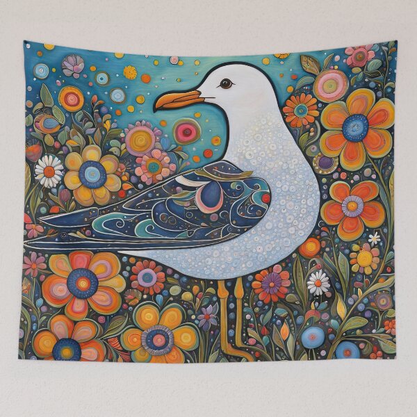 Item preview, Seagull covered in flowers in a magic Garden designed and sold by Colin Bentham.
