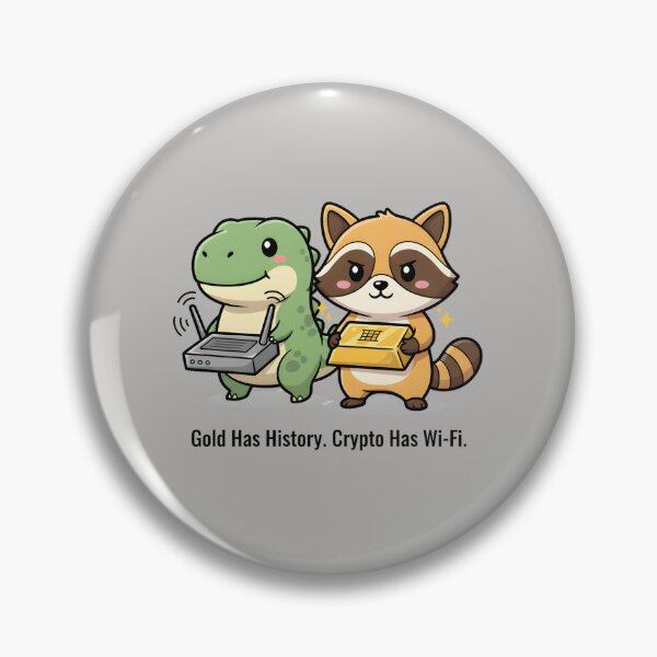 Item preview, Cute Gold Raccoon and Crypto Wi-Fi Joke designed and sold by KakangMudi.