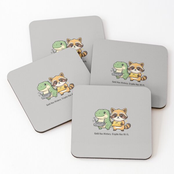 Item preview, Cute Gold Raccoon and Crypto Wi-Fi Joke designed and sold by KakangMudi.