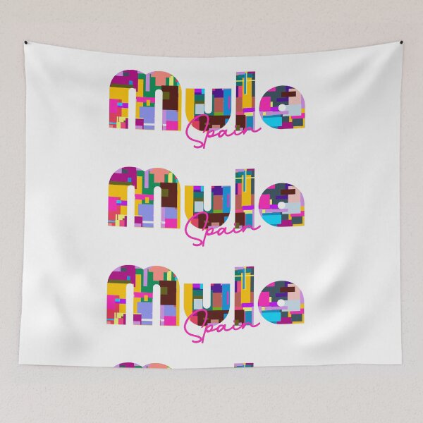Item preview, Mula, España, vibrante arte tipográfico abstracto de la ciudad designed and sold by Wanderful-roads.